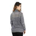 Grey Textured Back Net Shrug For Women. 