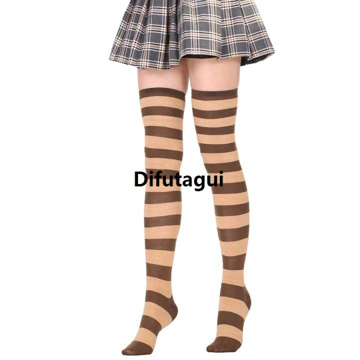 Difutagui%202021%20New%20Socks%20Long%20Tube%20Ladies%20Japanese%20Blue%20and%20White%20Striped%202025%20Over-knee%20Socks%20Thigh%20Socks%20Thigh%20High%20Stockings%20Knee%20High%20-%20Image%205