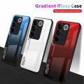 Vantime Case for vivo V27 5G Glossy Glass Gradient Back Hard Shockproof Casing. 