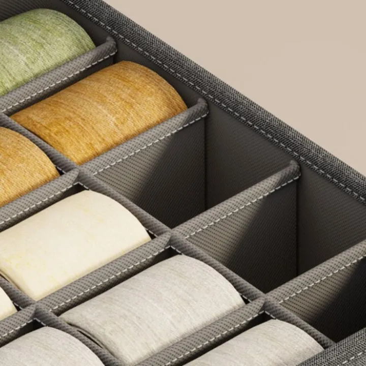 New%2020/6/7%20Grids%20Underwear%20Storage%20Box%20with%20Dividers%20Multifunctional%20Socks%20Drawer%20Organizer%20with%20Handle%20Folding%20Home%20Sorting%20Boxes%20Bras%20-%20Image%204