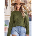 Women'S Fall Winter Fashion Round Neck Long Sleeve Colorblock Sweater Tops Chunky Knit Pullover Sweaters. 
