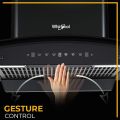 Whirlpool 60cm 1200 m3/hr Filter less Auto-Clean Kitchen Chimney  (CGFL 604 HAC BK HOOD, Touch + Gesture Control, Black). 