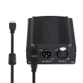 JAERBEE 3X 1-Channel 48V Phantom Power Supply with XLR 3 Pin Microphone Cable for Condenser Microphone Music Recording Equipment. 