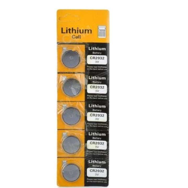 Pack Of 5 Selfie Remote Remote Shutter Battery 3V Lithium Cell (Cr2032)