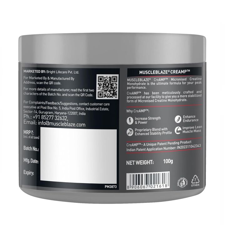 MuscleBlaze%20Creatine%20Monohydrate%20100g%2032%20Servings%20with%20CREAMP%20Micronized%20Powder%20for%20Muscle%20Building%20-%20Image%207