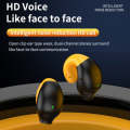 R18 LED Digital Display Wireless Ear Clip Noise Reduction Bluetooth Bone Conduction Headset(Black Yellow). 