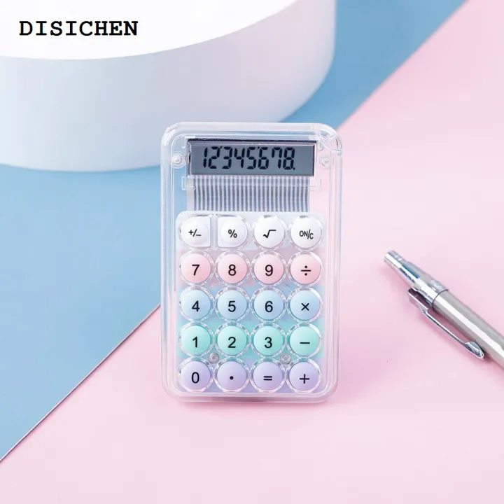 DISICHEN%20Profesional%20Mini%20Pocket%20Calculator%20Portable%20Handheld%20Calculator%20with%20Lcd%20Display%20Big%20Round%20Button%20for%20Student%20Exam%20Study%20Office%20Work%20Mini%20-%20Image%203