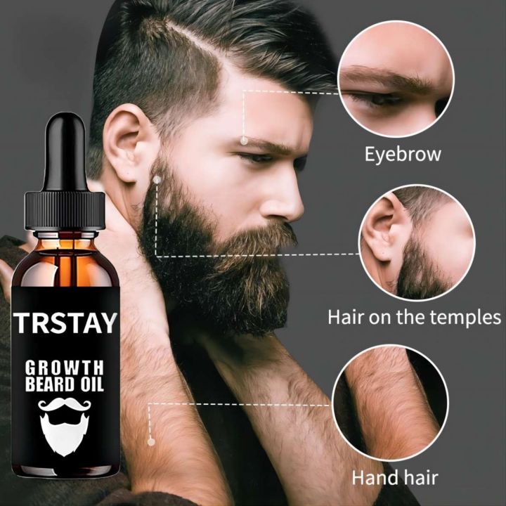 For Men Beard Growth Oil Grow Beard Thicker Full Thicken Hair Beard Oil Hair Spray Hair Laser Growth Ginseng Oil