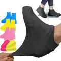 Shoe Cover Silicon Gel Waterproof Rain Shoes Covers Reusable Rubber Elasticity Overshoes Anti-slip for Boots Protector. 