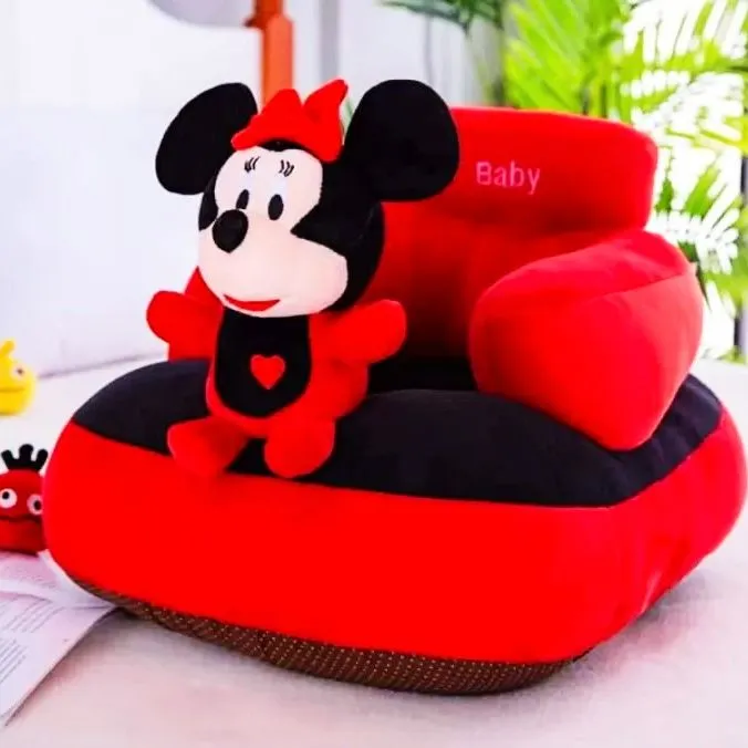 Cute Mickey Mouse Design Baby Sofa Seat Plush Cushion Sofa Cum Bed