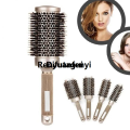 Difutagui 4 Sizes Professional Salon Styling Tools Round Hair Comb Nylon High Quality Profesional Hair Rolling Comb Thermal Aluminum Tube Barrel Hair Curly Tool. 
