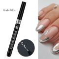 Trendy Metallic Nail Polish Pen Silver Chrome Rose Gold Varnish Pen High-gloss Mirror Brush Pen Manicure Nail Art. 