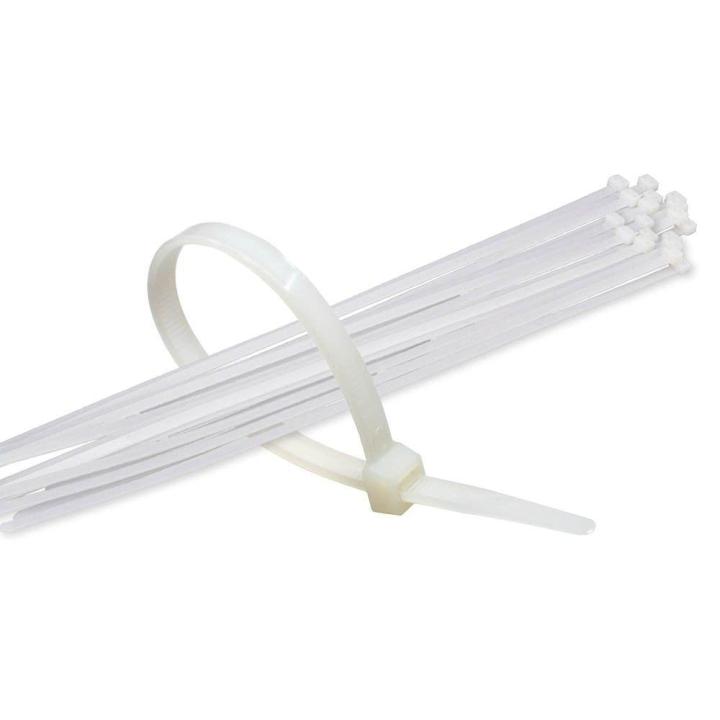 100Pcs Nylon Cable Tie  150Mm White  Color Self-Locking Plastic Wire Zip Tie