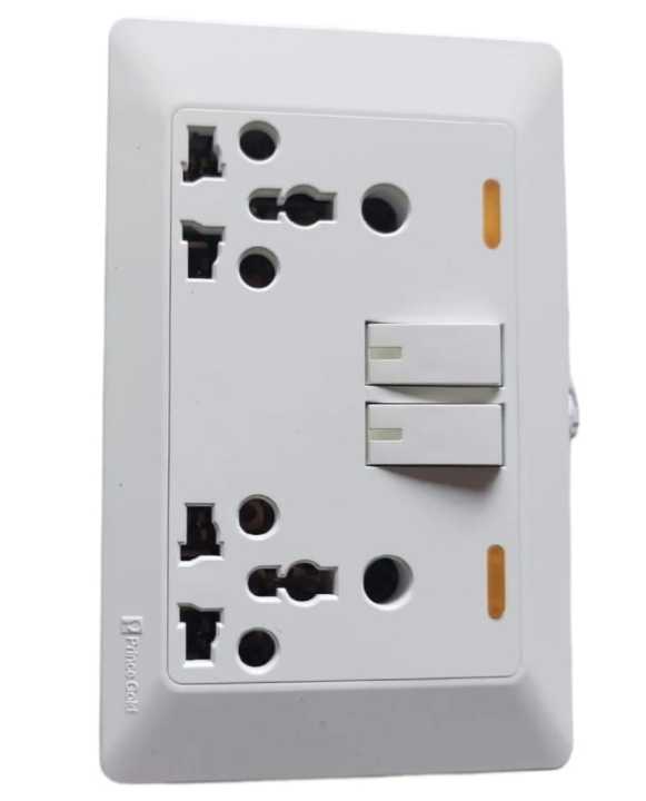 Prince%20Gold%202%20Gang%20+%20Double%205/16A%20Power%20Socket%20With%20Indicator%20-%20Switches%20-%20Image%202