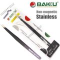 Baku Tweezers (Fork) Bk-11 Ultra Fine Point Long Tweezers (Chimpta) For Electric & Electronic Uses. 