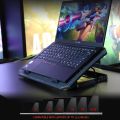 MeeTion MT – CP3030 RGB Light Laptop Cooling Pad with Adjustable Stand. 