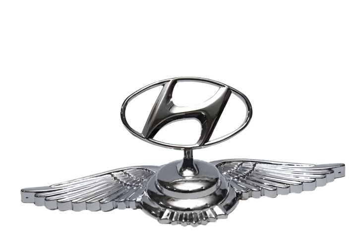 Hyundai Bonnet Logo With Wings For All Hyundai Cars | Daraz.com.np