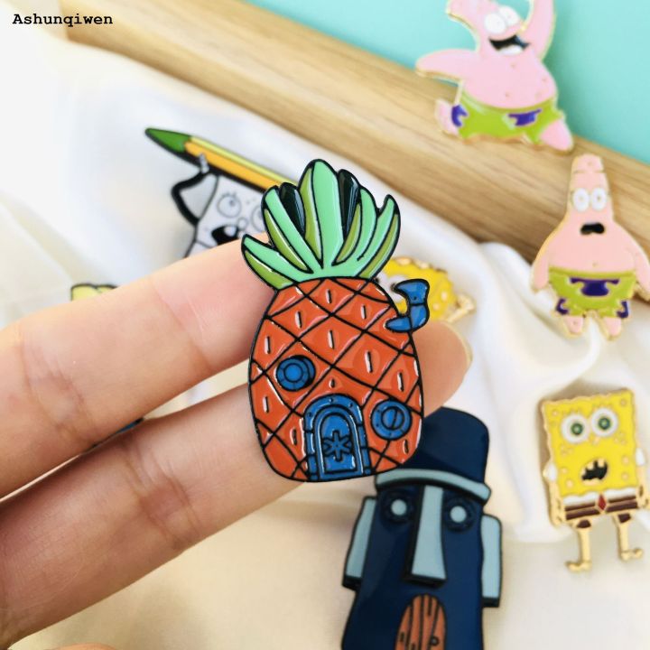 Ashunqiwen%20%5B%20New%20%5D%20Sponge%20Baby%20Paida%20Star%20Brooch%20Cute%20Cartoon%20Anime%20Badge%20Clothes%20Schoolbag%20Pin%20Accessories%20-%20Image%202