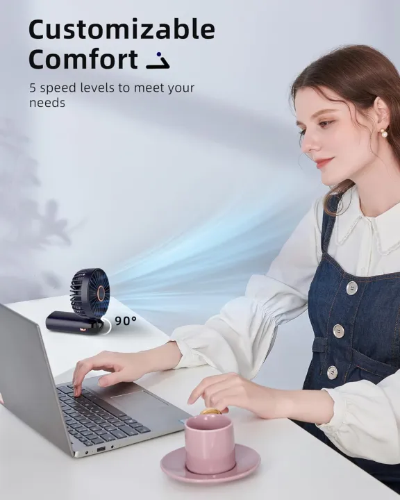 5%20Speed%20Mini%20Portable%20Fan%20With%20Digital%20Display%20Upto%205%20Hrs%20Backup%20-%20Image%202