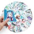 Artsy Home 25/50 Pcs Cartoon Chibi Cute Miku Stickers for Laptops Cellphone Guitar. 