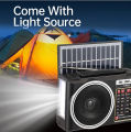 Isolar IS-809BTS Solar Bluetooth Speaker FM/AM/SW1-6 8Band Radio with BT/USB/TF Card Music Player with LED Light. 