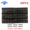 30PCS SMD Transistor Kit 78M05 78M06 78M08 78M09 78M12 78M15 TO-252 6 Kinds*5pcs Voltage Regulator Transistors Set. 