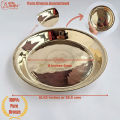 Axia Krafts Bronze Plate Chares Thaal 10.5 inches Kansha Plate Medium. 
