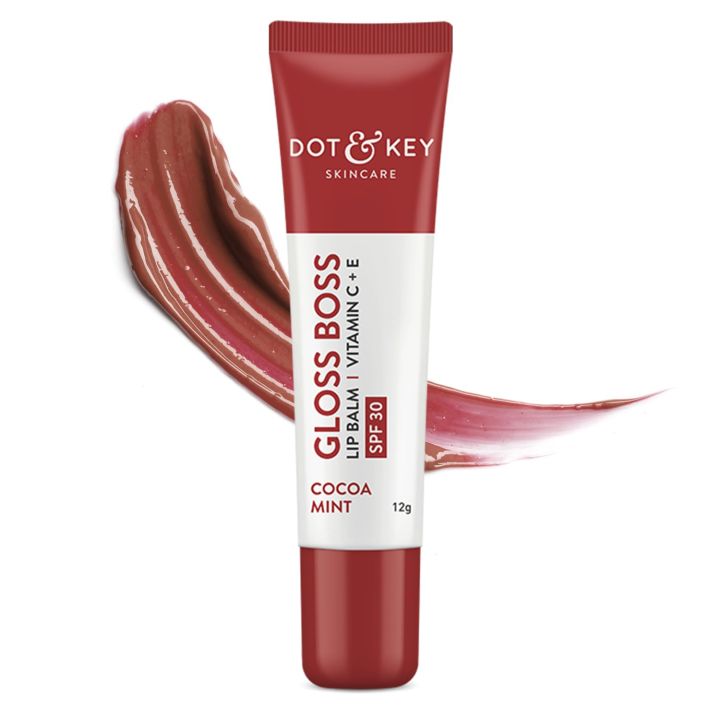 Dot & Key Gloss Lip Balm With vitamin C + E SPF 30 (Cocoa Mint) 12gm |  Daraz.com.np