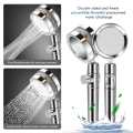 High Pressure Water Saving Handheld Propeller Shower head with filters Vortex shower head pause switch hydro jet shower head 360 Degrees Rotating(head only). 