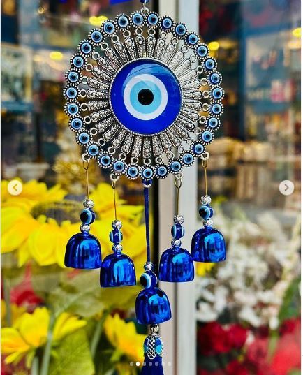 Blue Evil Eye  Keychain Turkish  Wall Hanging Ornament Decorations  Jewelry Accessories 1 PCS