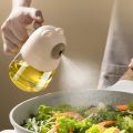 Convenient 300ML Press Type Glass Sealed Automatic Oil Spray Bottle Food Grade Glass Bottle Cooking Oil Bottle Household. 