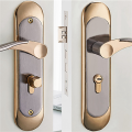 2X Indoor Household Door Handle for Home with Security Lock Key Set Aluminum Alloy. 