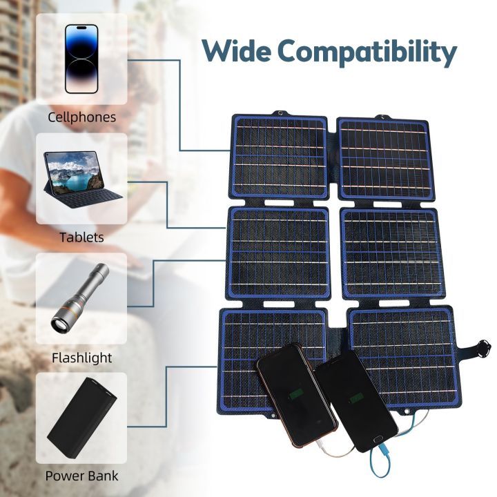 30W%20Portable%20Solar%20Panel%20IPX6%20Waterproof%20ETFE%20Monocrystalline%20Foldable%20Solar%20Panel%20Charger%20with%20DC%20/%20USB%20/%20Type-C%20Output%202%20Carabiner%20for%20Cell%20Phones%20Tablets%20and%20Portable%20for%20Backpacking%20Camping%20Hiking%20and%20More%20-%20Image%202