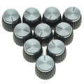 200Pcs Guitar AMP Amplifier Push on Fit Knobs Aluminum Cap Top Fits 6mm Diameter Pots for Amplifiers. 