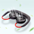 Speed adjustable hands-free fan Portable Handheld Mini fan headphones designed with neck strap suspension fan. 