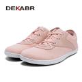 DEKABR New Couple Shoes New Style Flying Weaving Breathable Basic Lace Up Pedaling Lazy Summer Casual Sneakers. 