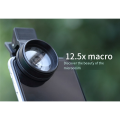 Phone Camera Lens 0.45X Ultra Wide Angle + 12.5X Macro Lens Silver. 