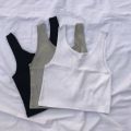 Pack Of 3 Pcs Ribbed Crop Cami Top For Women. 
