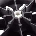 2 PCS Black White Plastic Core Foam Cartwheel Casters. 
