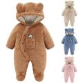 Baby Winter Soft & Warm Fur Jumpsuit Romper. 