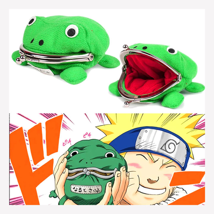 Naruto Anime Frog Purse Wallet Money Bag Pouch Unisex Accessory Cosplay Collectible Item Gift