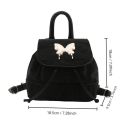 Fashion PU Women's Backpack High-capacity Butterfly Mini Backpack Solid Color School Backpack Women. 