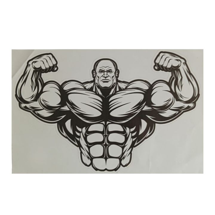 NEXO%20DECOR%20Vinyl%20Bodybuilder%20Wall%20Decal%20Multicolor%20Self%20Adhesive%20Sticker%2041%20cm%20x%2027%20cm%20-%20Image%205
