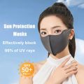 Anti-uv UPF50+ Ice Silk Sunscreen Cycling Mask 3D Bow Anti-sun Mask Summer Outdoor Sports Face Mask Running Driving Face Cover. 