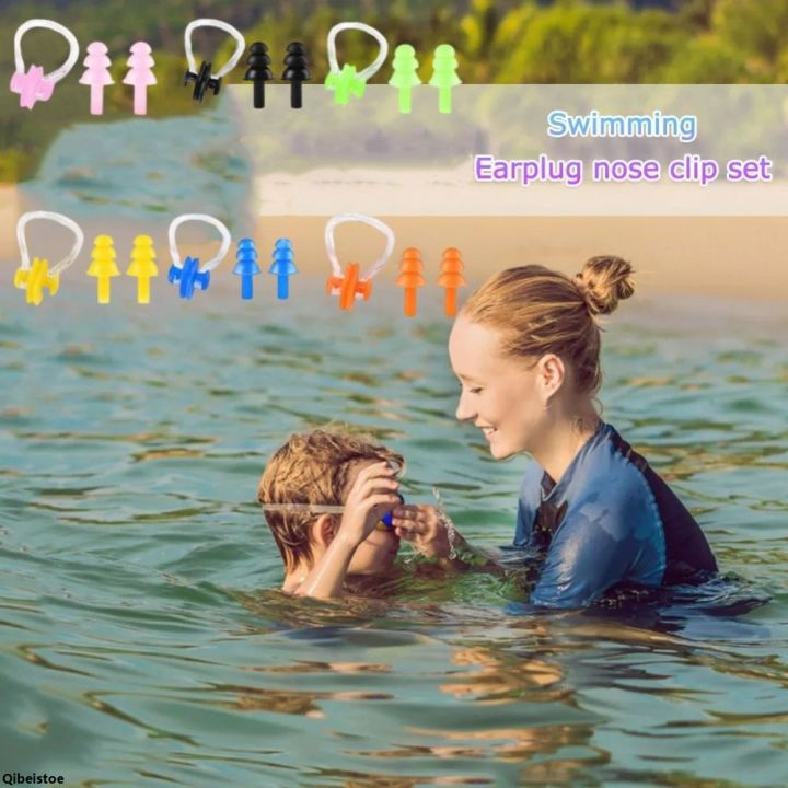 QibeistoeFashion%20Waterproof%20Earplug%20Set:%20Earplug%20Anti-Noise,%20Soft%20Swimming%20Nose%20Clip,%20Silicone%20Waterproof%20Silicone,%20Soundproof%20Earbuds,%20Nose%20Cover%20-%20Image%203