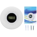 3X Carbon Monoxide and Smoke Combo Detector Battery Operated CO Alarm with LED Light Flashing Sound Warning. 