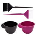 2pcs/set Hairdressing Tool Plastic Hair Dye Brush Bowl Set Anti-slip Coloring Hair Dye Brush and Bowl Durable Anti-Static Hair Tint Tool Salon. 