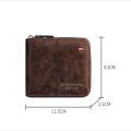 Zippered Men'S Wallet Convenient Fashion Multi-Card Holder Classic Retro Coin Purse for Fashion Use Gift For Men Travel. 