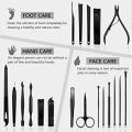 Manicure Set Professional Pedicure Kit Nail Clippers Set for Facial Fingernails and Toenails 18 PCS. 