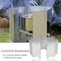 9 Plates Foldable Outdoor Camping Cooking Cooker Gas Stove Wind Shield Screens Windshield. 